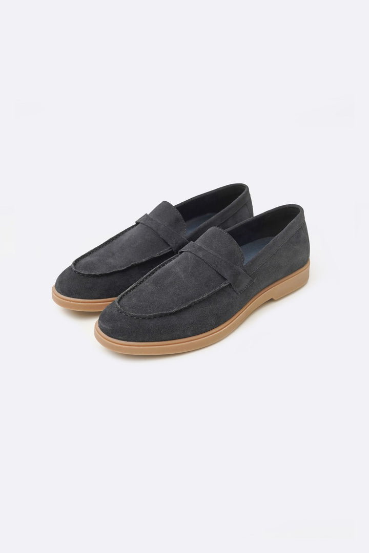 NAVY SUEDE LEATHER LOAFERS