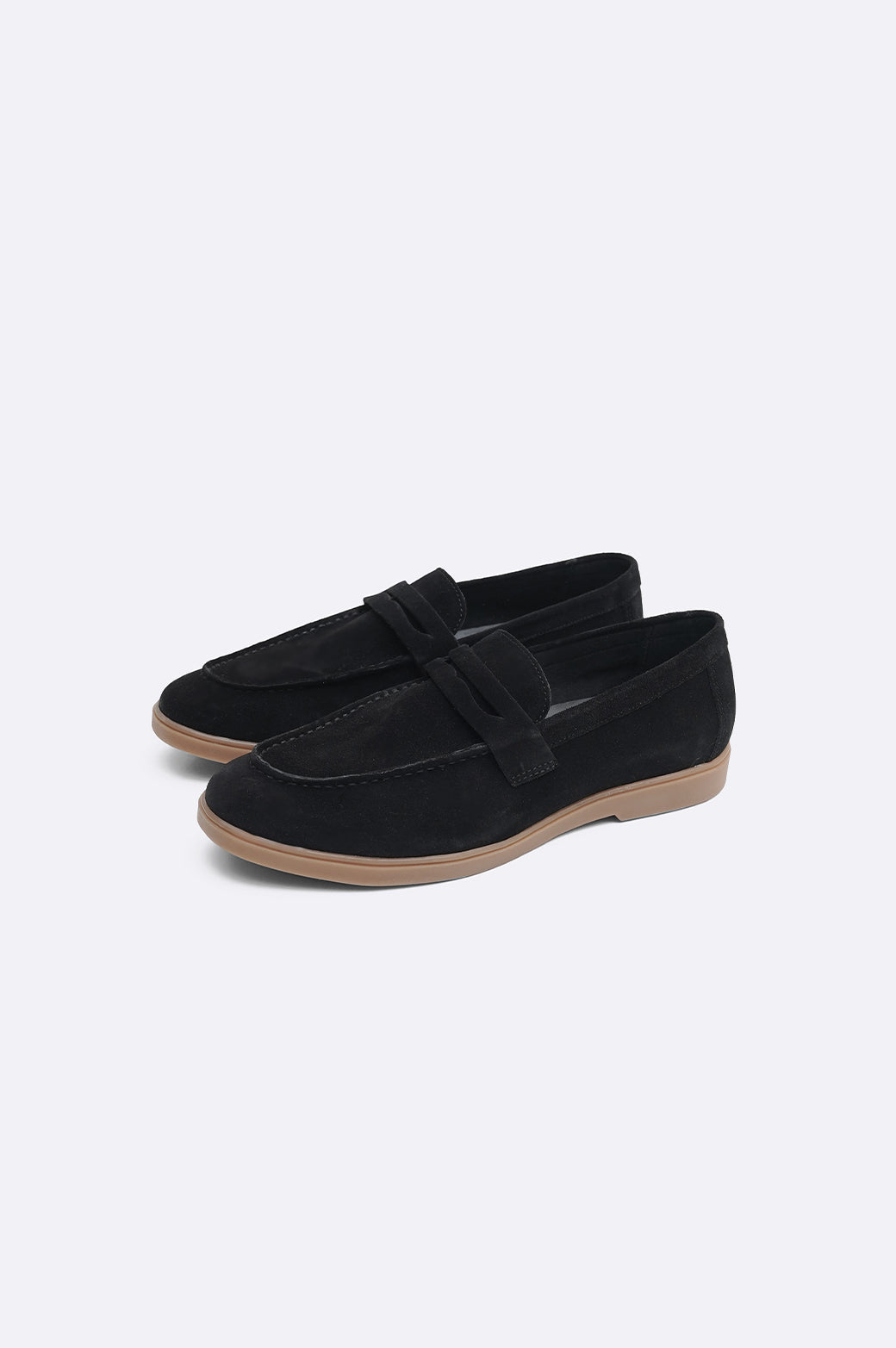 BLACK SUEDE LEATHER LOAFERS