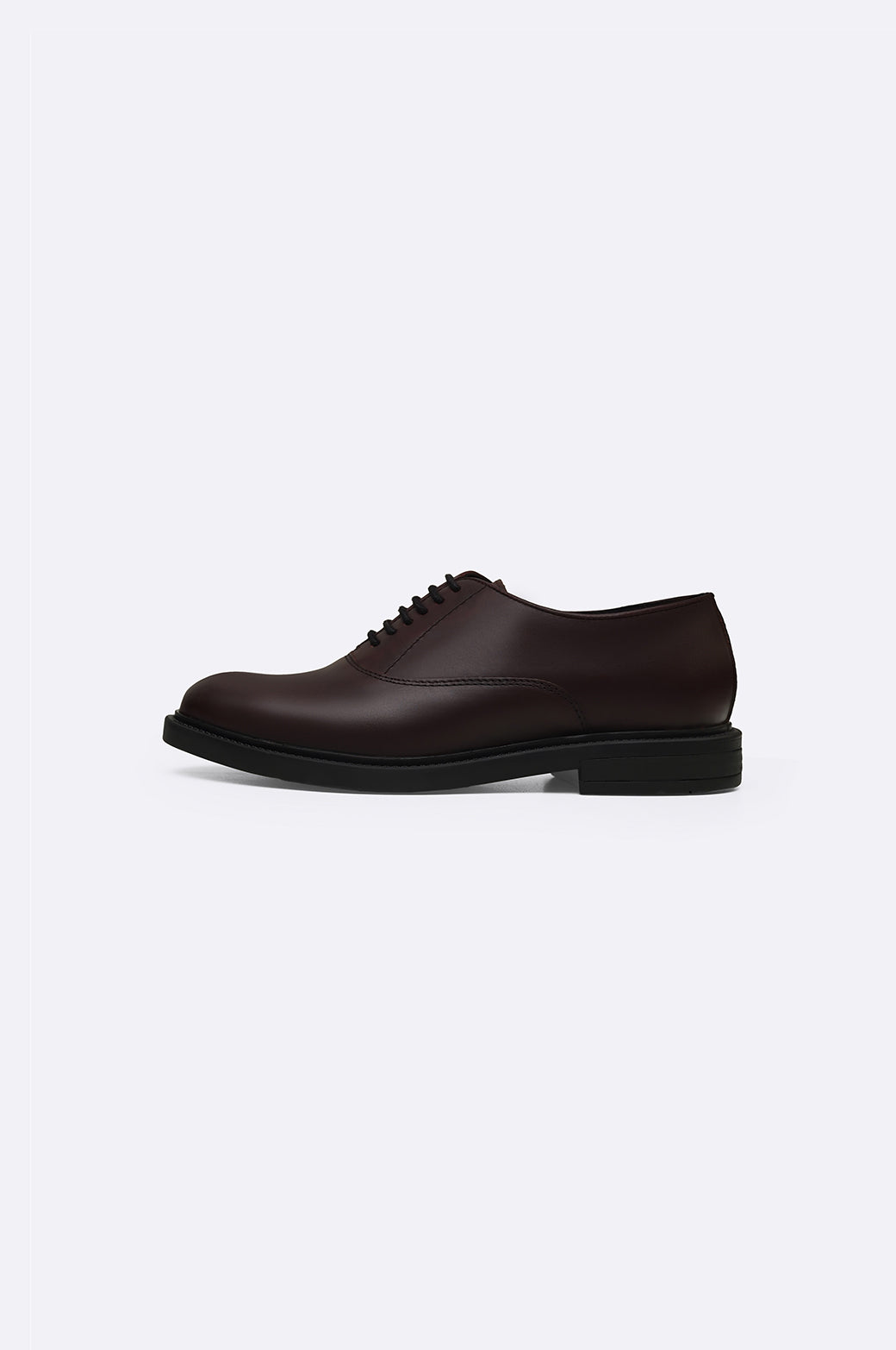 BURGUNDY LEATHER OXFORD SHOES