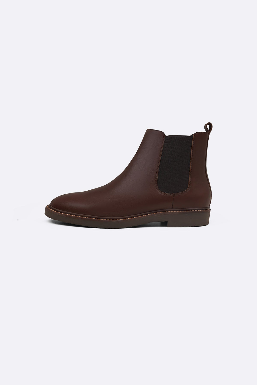 BROWN LEATHER CHELSEA BOOTS