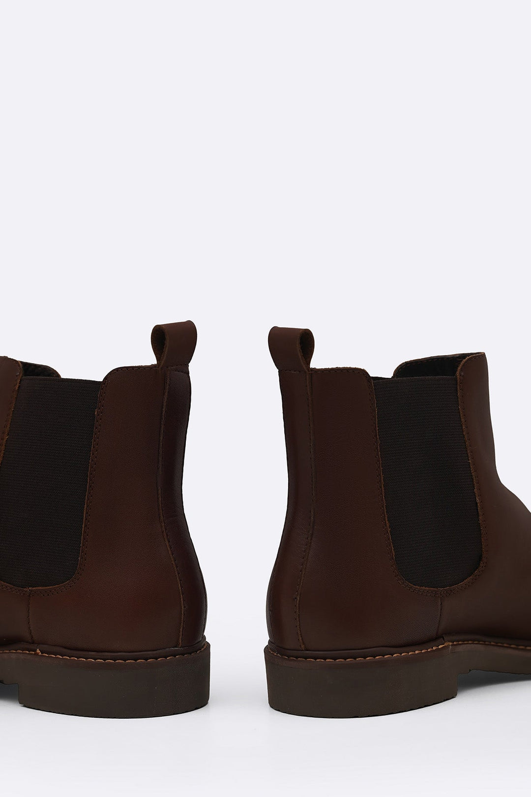 BROWN LEATHER CHELSEA BOOTS