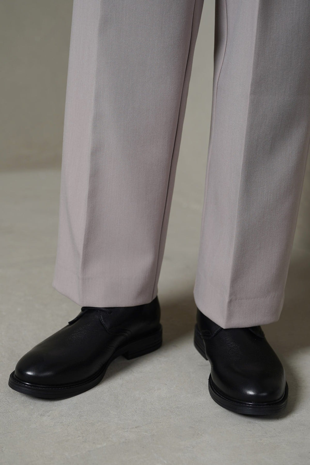 BLACK LACE UP LEATHER CHUKKA BOOT