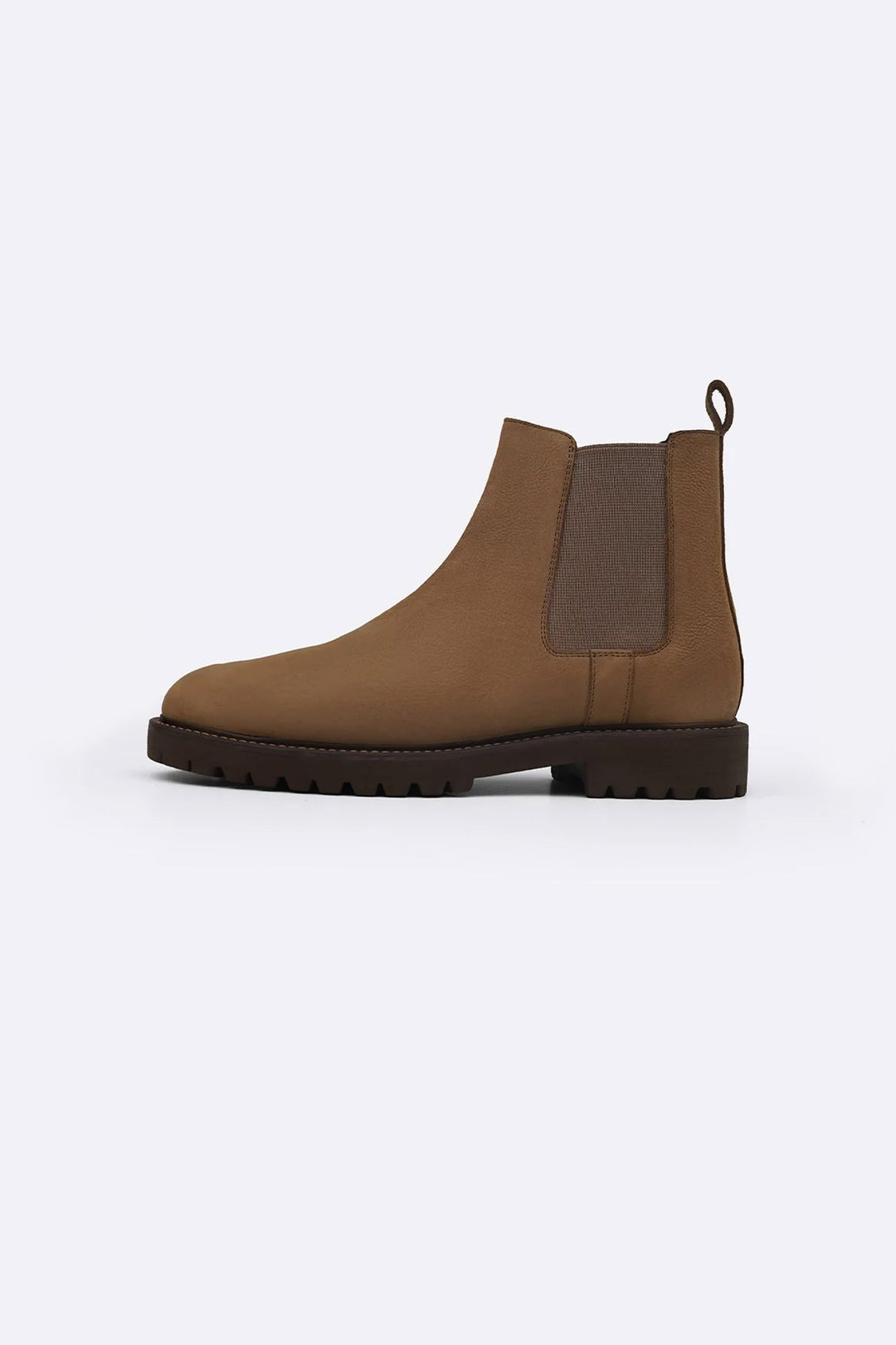 TAUPE LEATHER CHELSEA BOOTS
