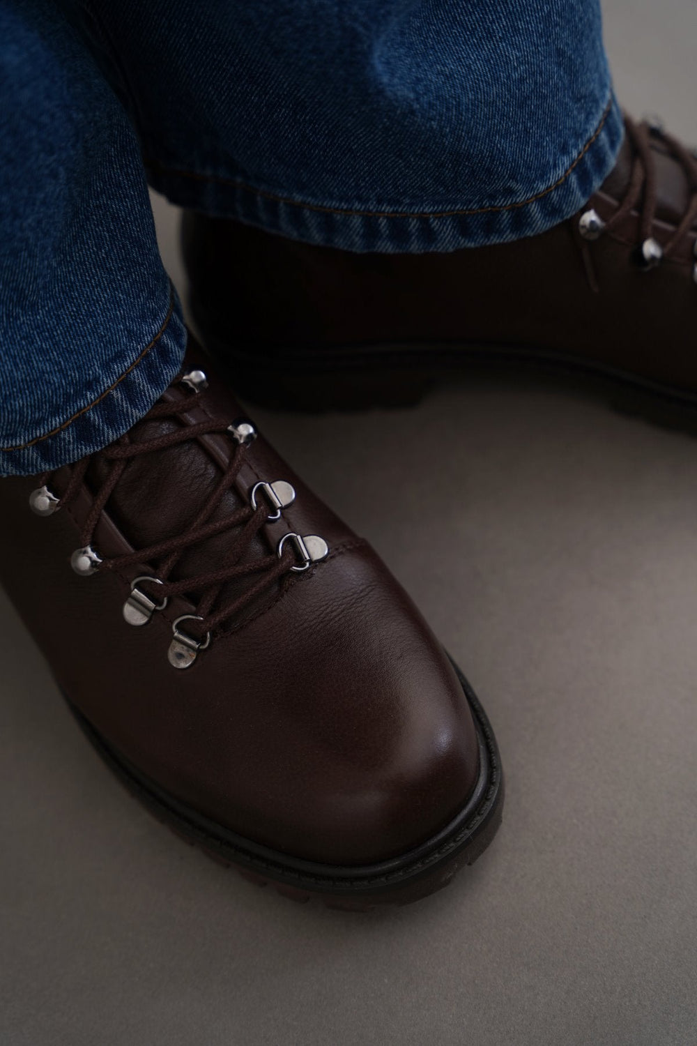 DARK BROWN LEATHER URBAN HIKERS