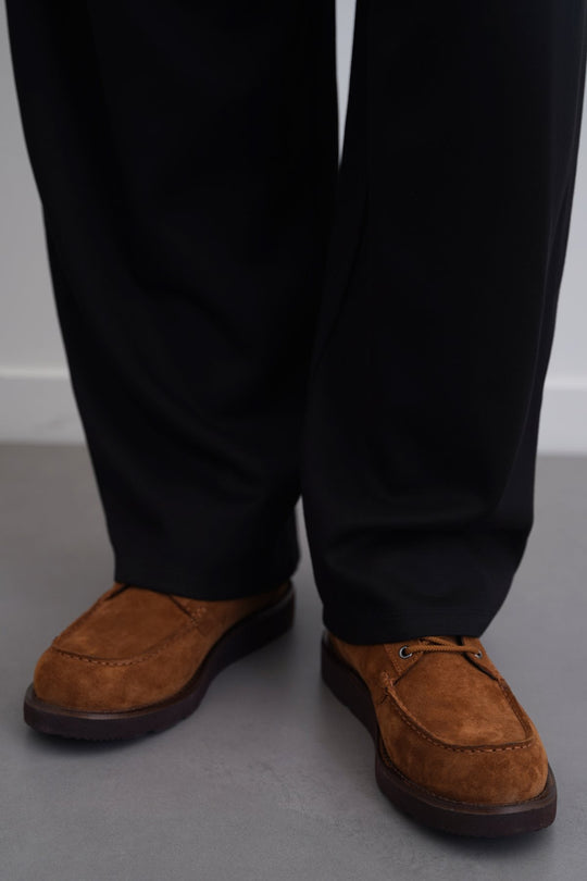 BROWN SUEDE HIGH-ANKLE BOOT