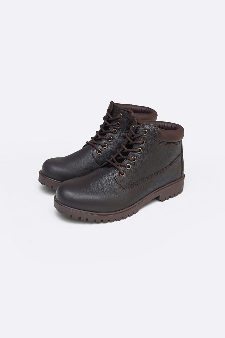 BROWN TITAN LEATHER BOOT