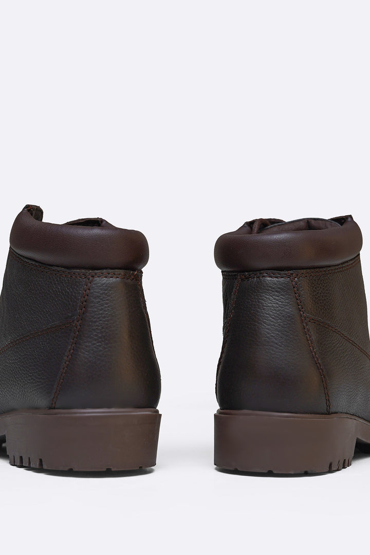 BROWN TITAN LEATHER BOOT