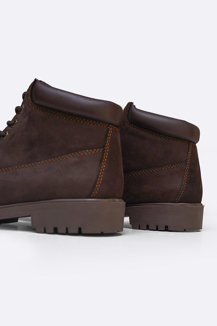 DARK BROWN TITAN LEATHER BOOT