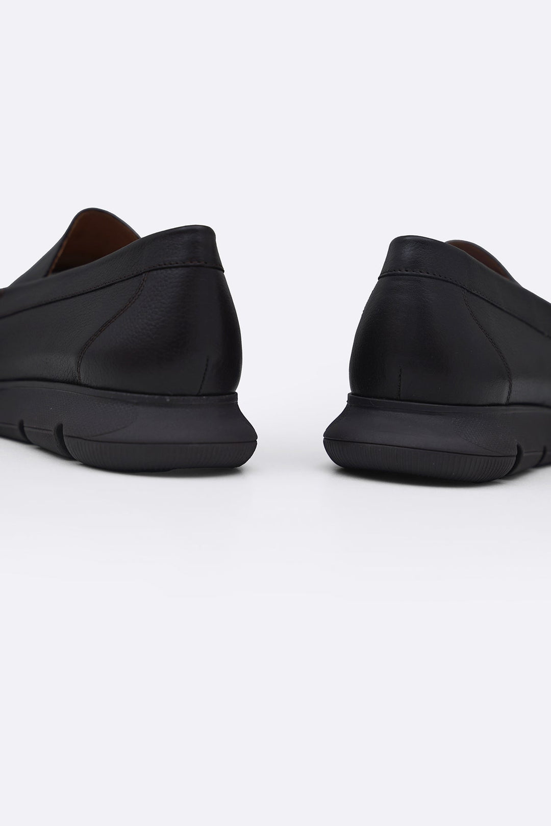 DARK BROWN AIR-SOLE LEATHER LOAFERS