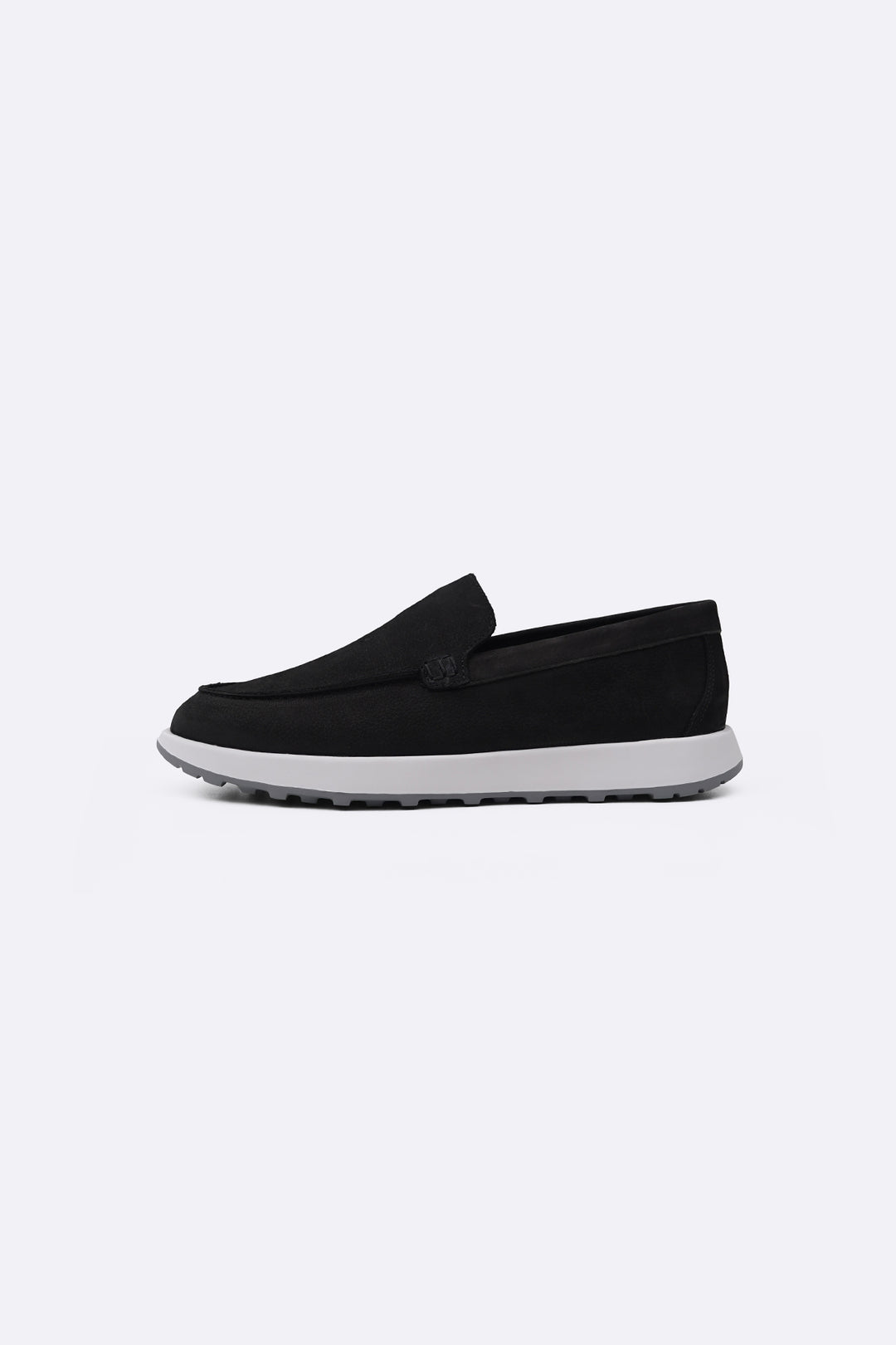 BLACK AIR LEATHER LOAFERS