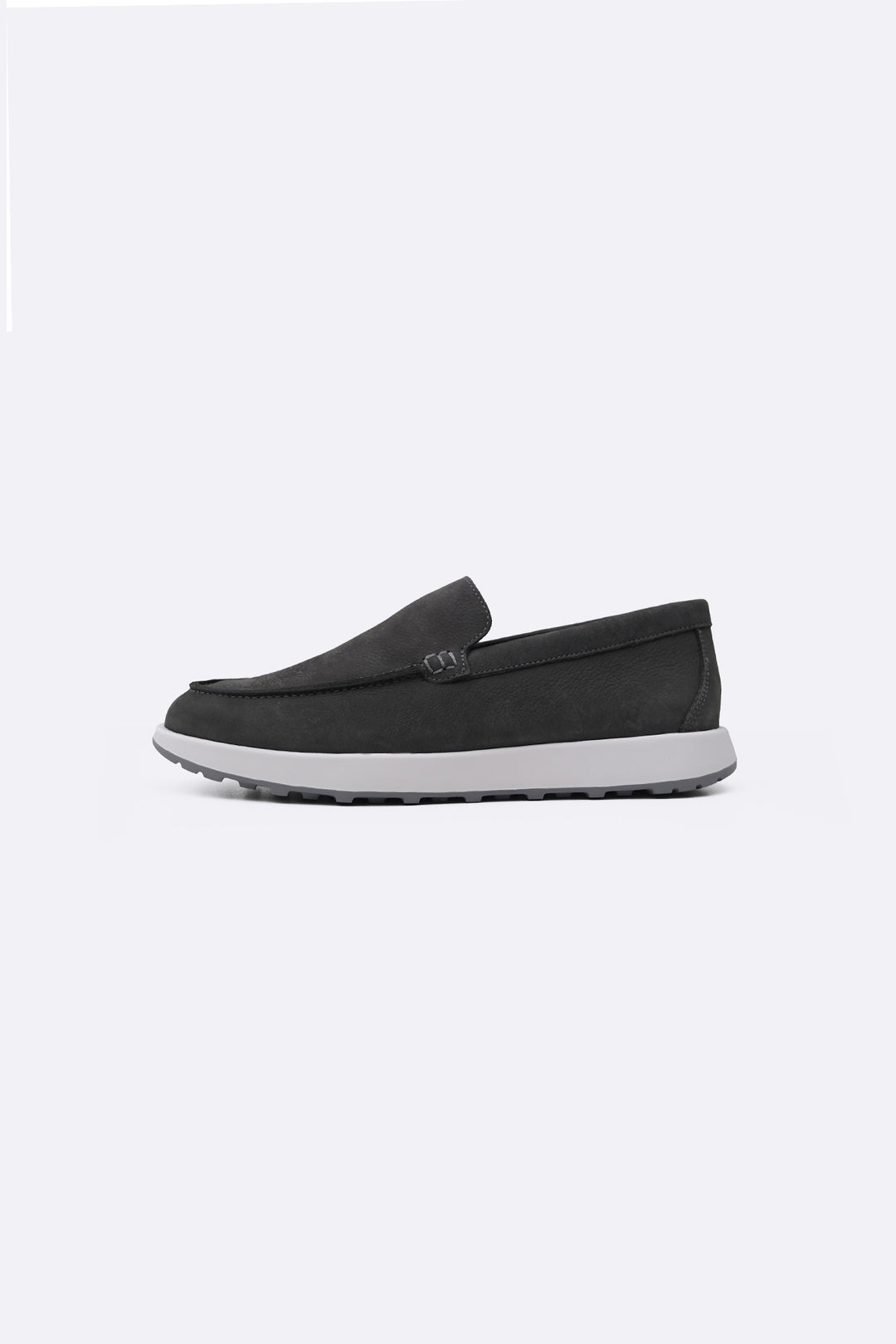 DARK GREY AIR LEATHER LOAFERS
