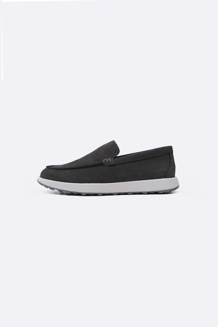 DARK GREY AIR LEATHER LOAFERS