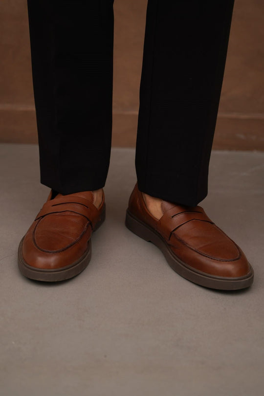 COFFEE EVERYDAY LEATHER LOAFERS