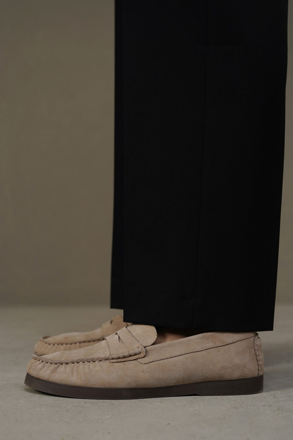 SAND GOAT SUEDE LEATHER LOAFERS
