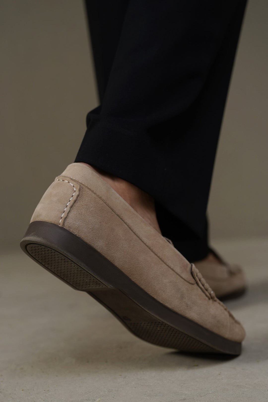 SAND GOAT SUEDE LEATHER LOAFERS