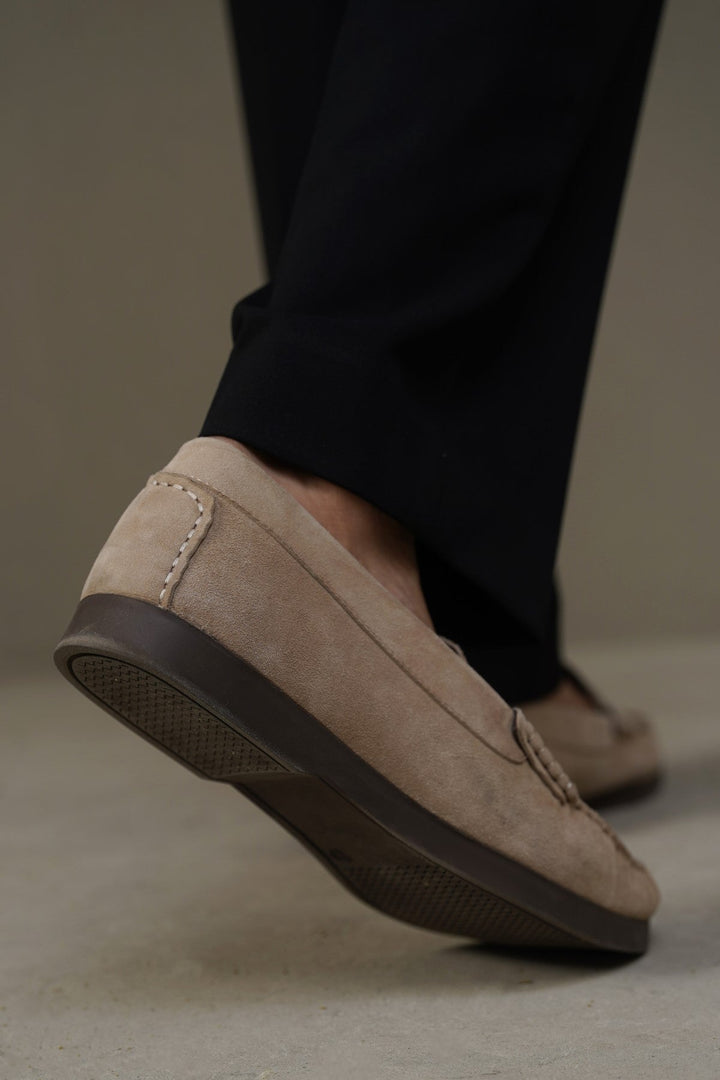 SAND GOAT SUEDE LEATHER LOAFERS