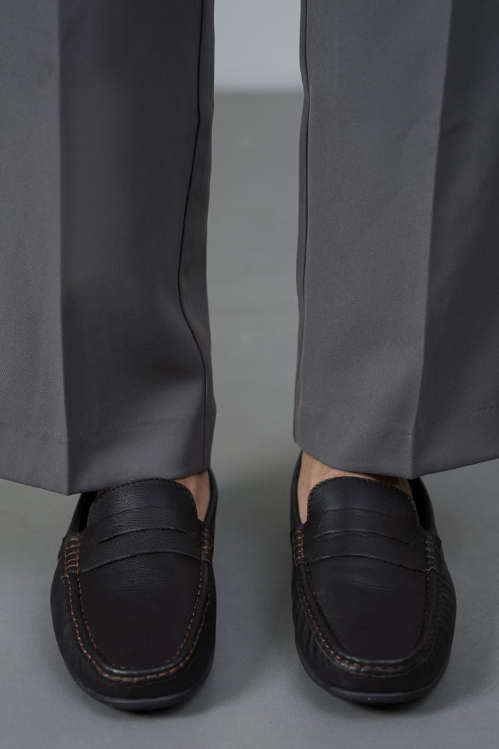 DARK BROWN COMFORT REAL LEATHER MOCCASIN