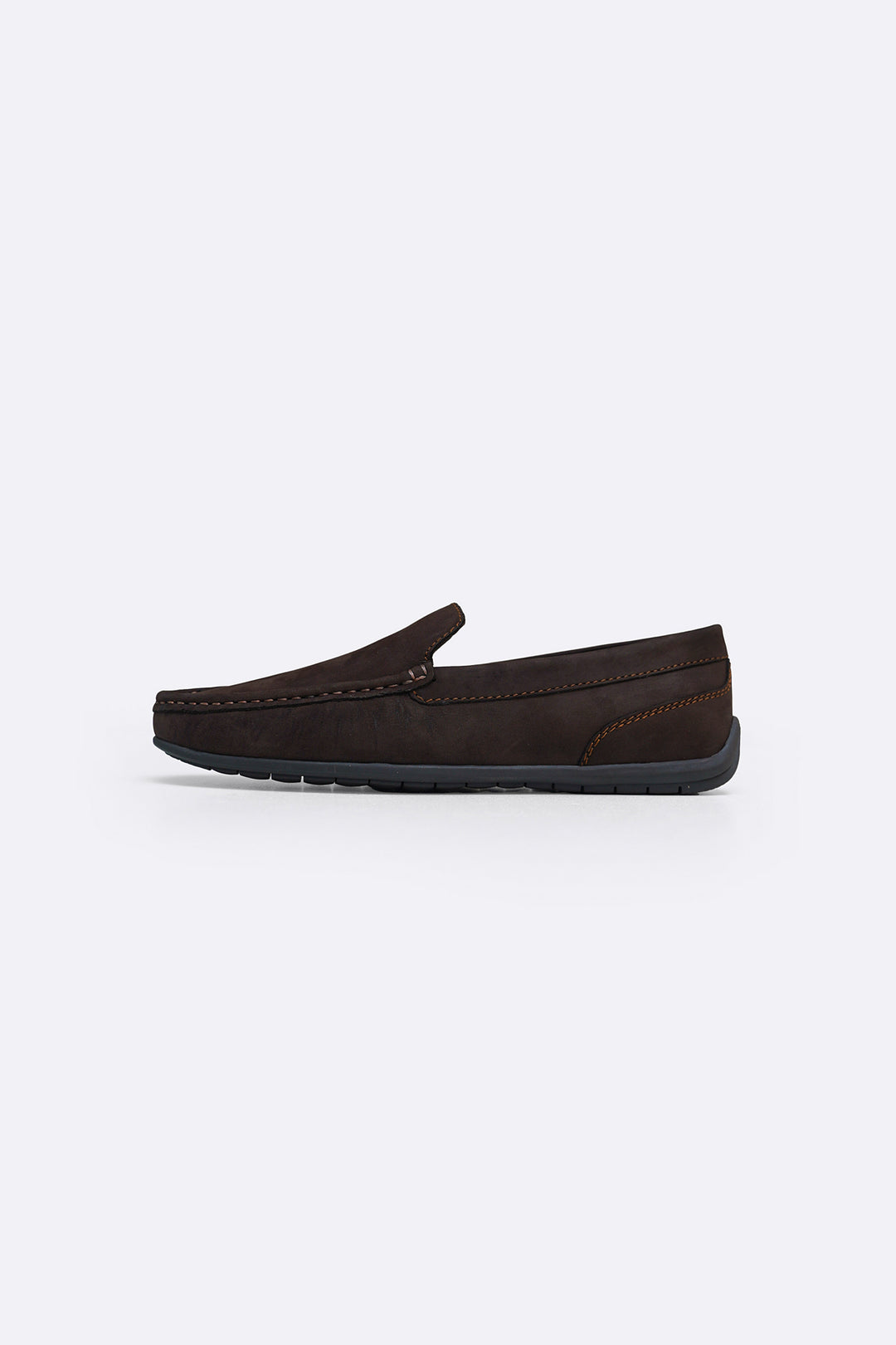 DARK BROWN COMFORT REAL LEATHER MOCCASIN