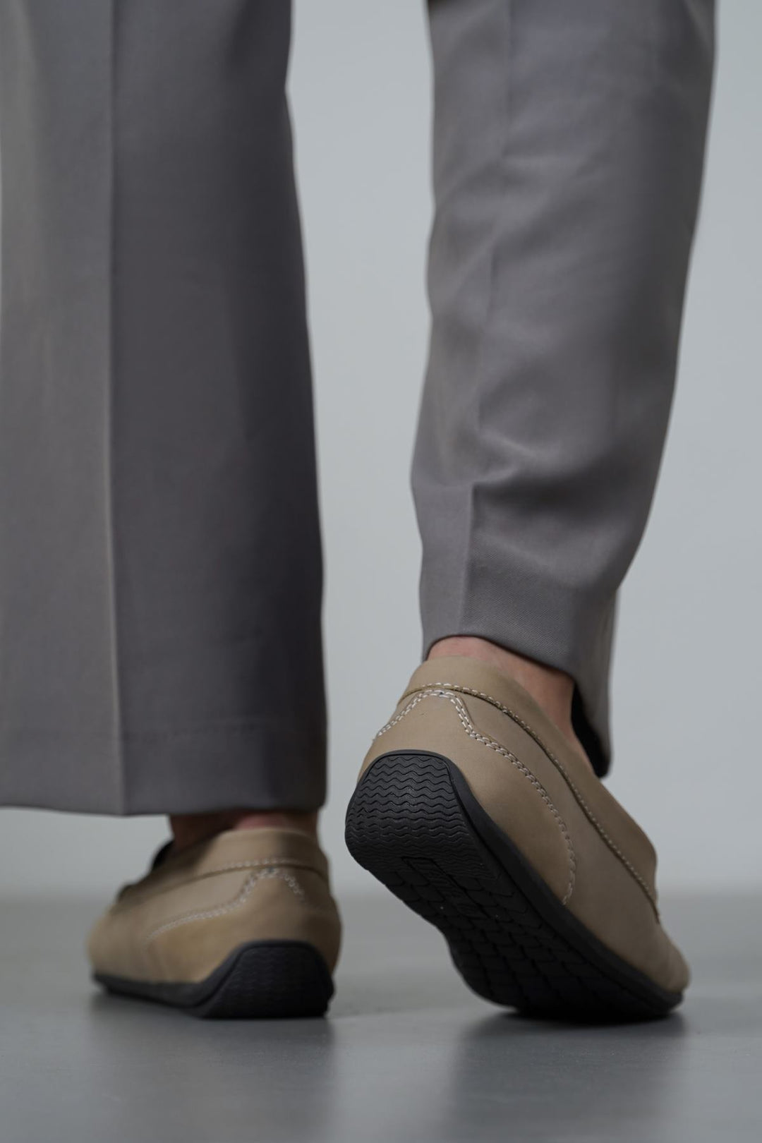 SAND COMFORT REAL LEATHER MOCCASIN