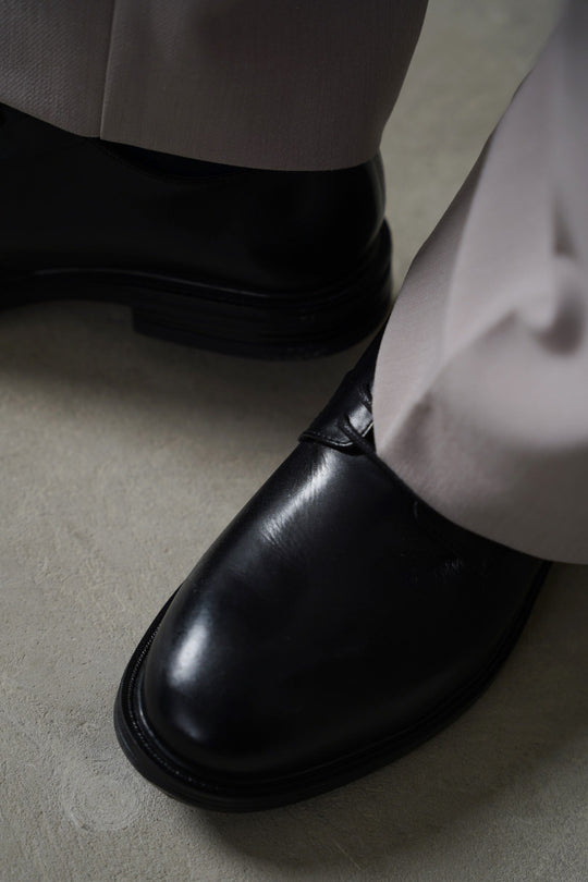 BLACK CLASSIC LEATHER DERBI SHOES