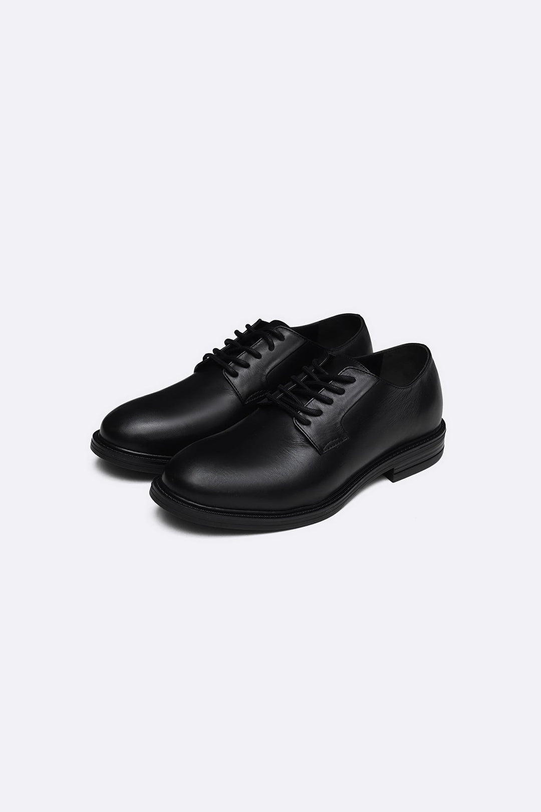 BLACK CLASSIC LEATHER DERBI SHOES