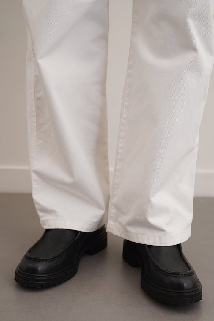 LEATHER MOC-TOE SHOES