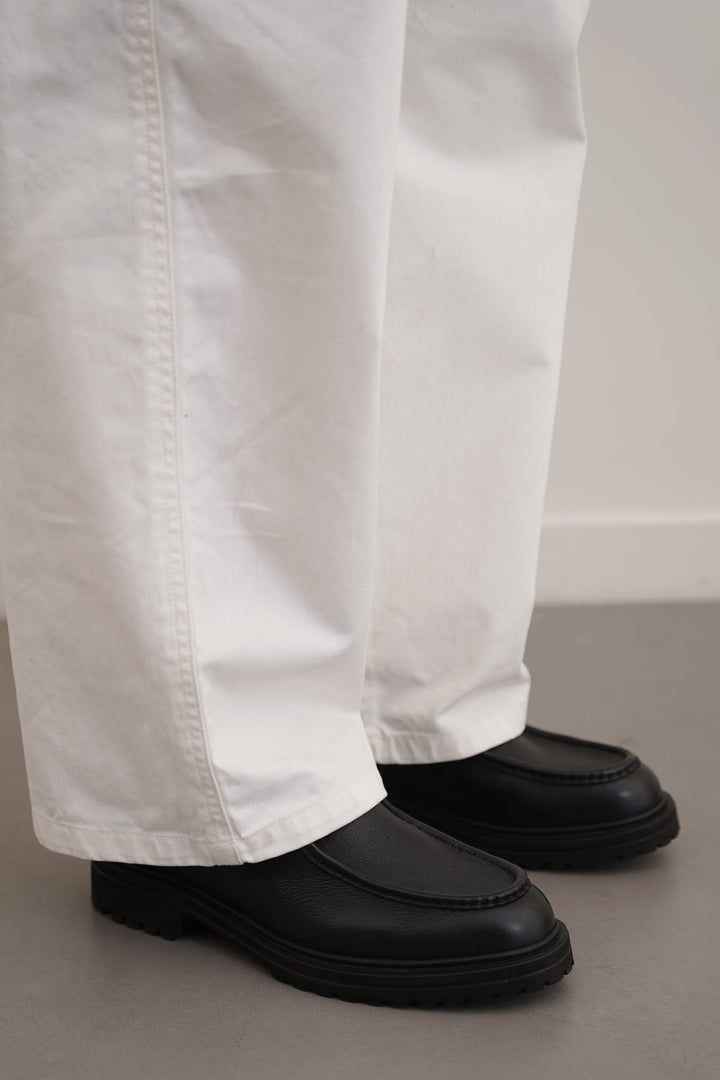 LEATHER MOC-TOE SHOES