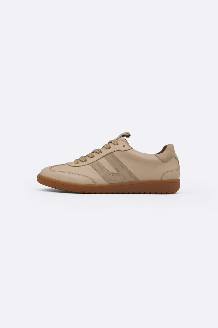 TAUPE STREET LEATHER SNEAKERS