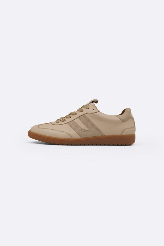 TAUPE STREET LEATHER SNEAKERS