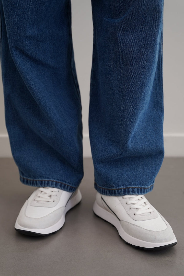 WHITE AIR LEATHER SNEAKERS