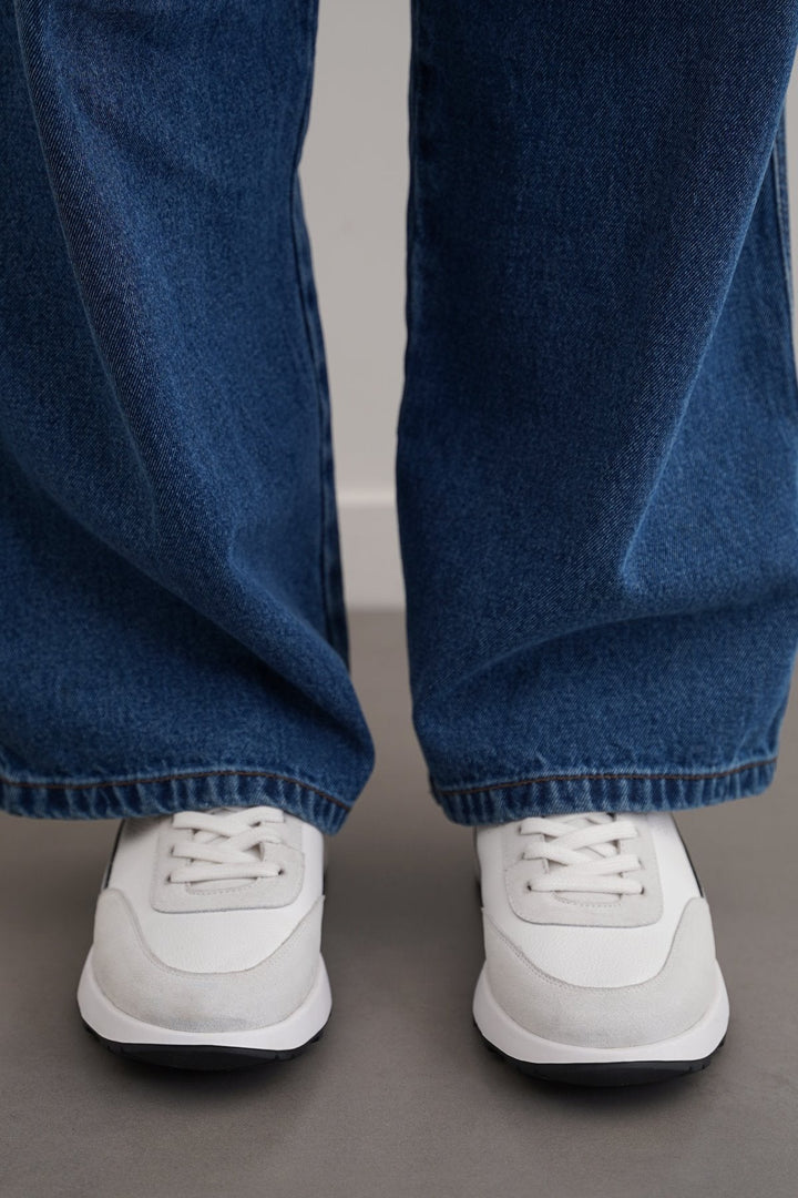 WHITE AIR LEATHER SNEAKERS