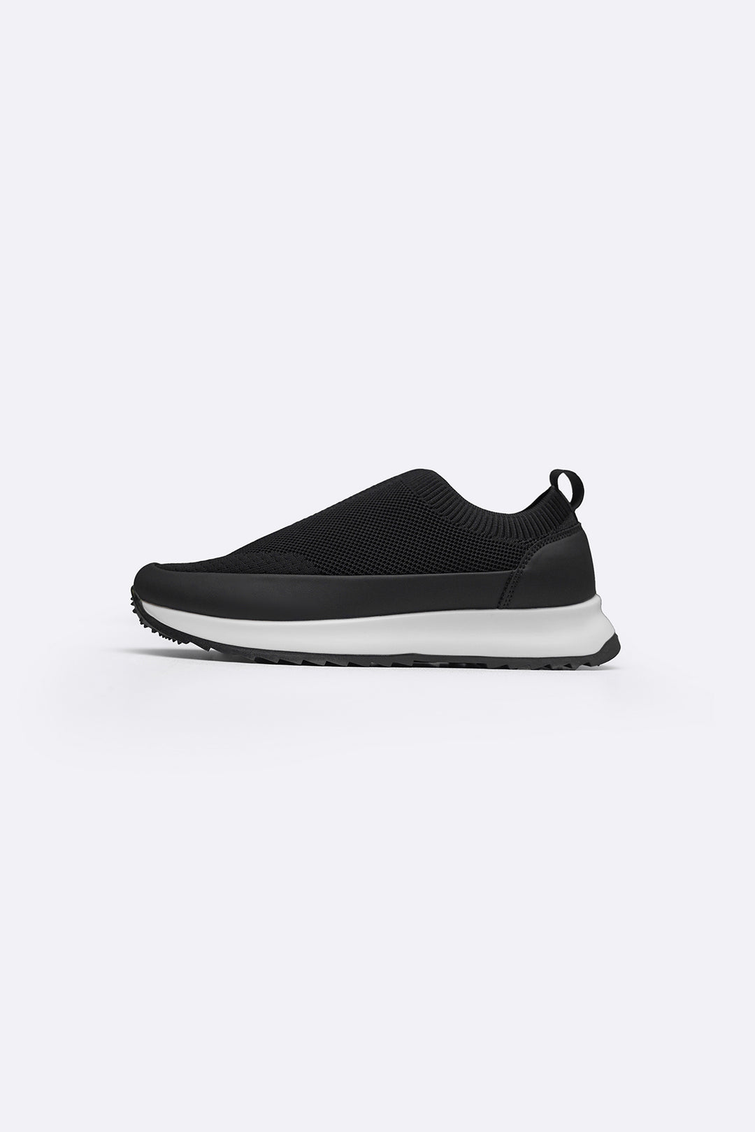 BLACK SOCK-FIT CASUAL SNEAKERS