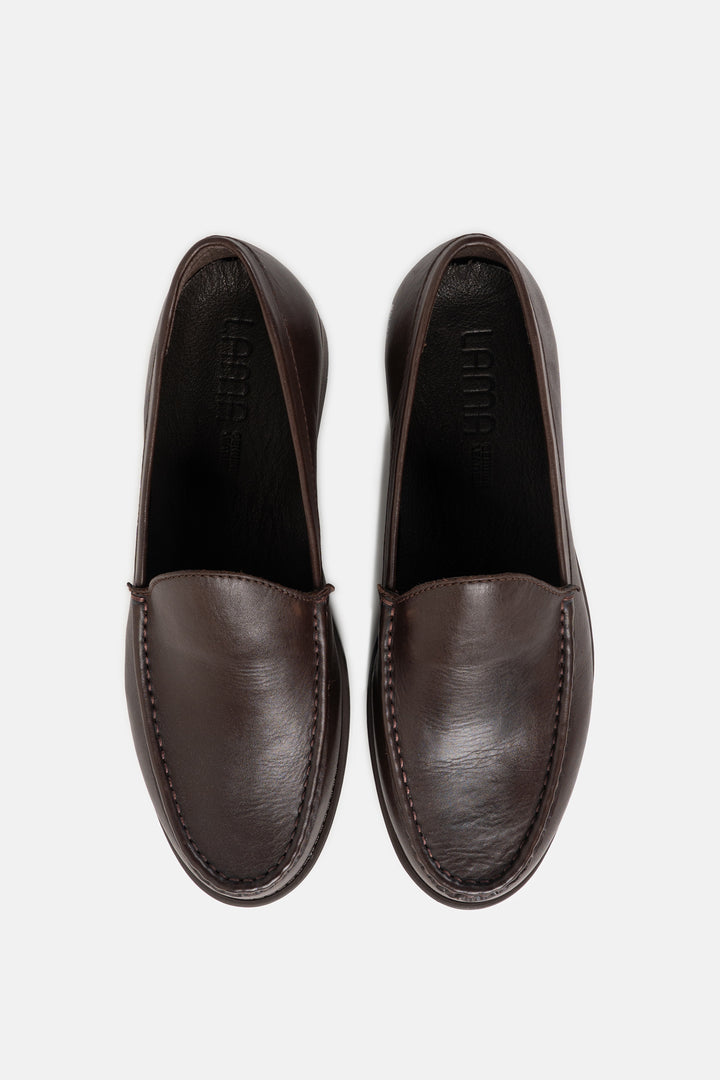 LEATHER SLIP-ON LOAFERS