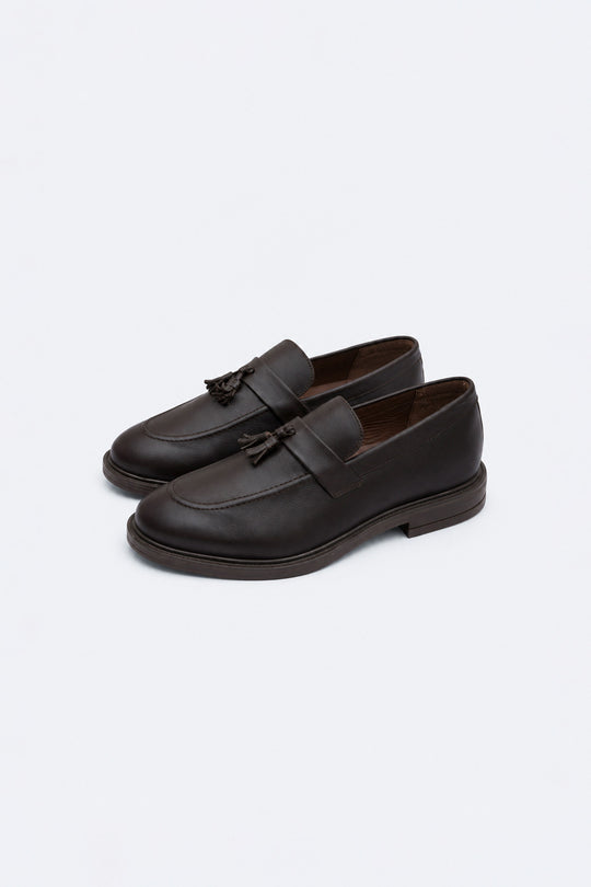 LEATHER TASSEL LOAFER