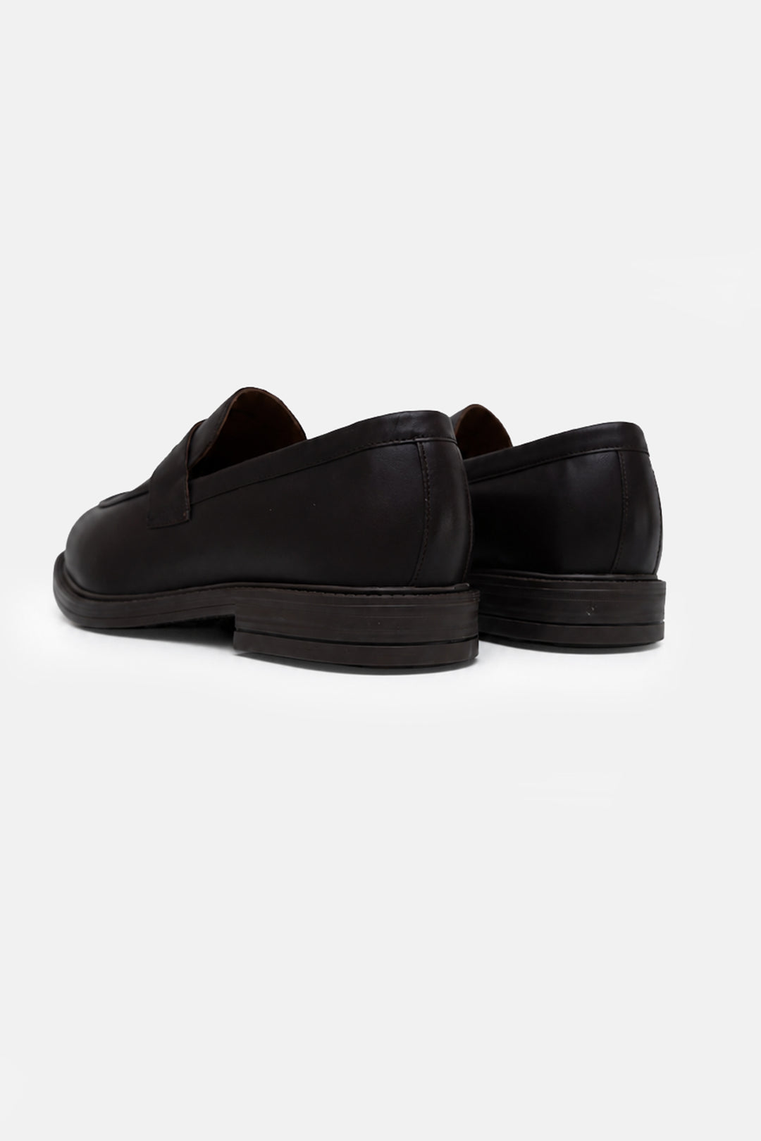 DARK BROWN LEATHER PENNY LOAFERS