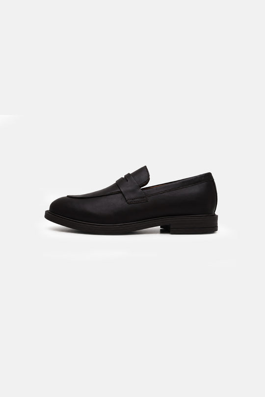 DARK BROWN LEATHER PENNY LOAFERS