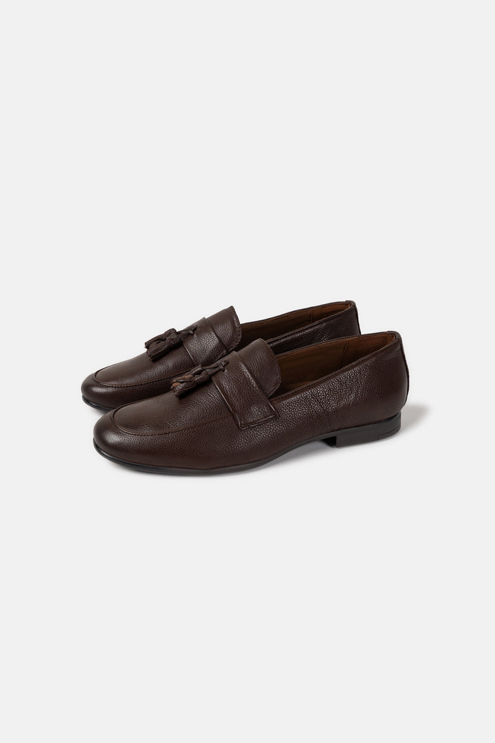 TASSELED LEATHER LOAFERS