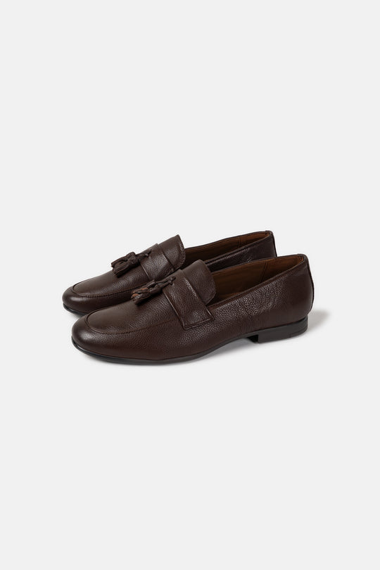 TASSELED LEATHER LOAFERS