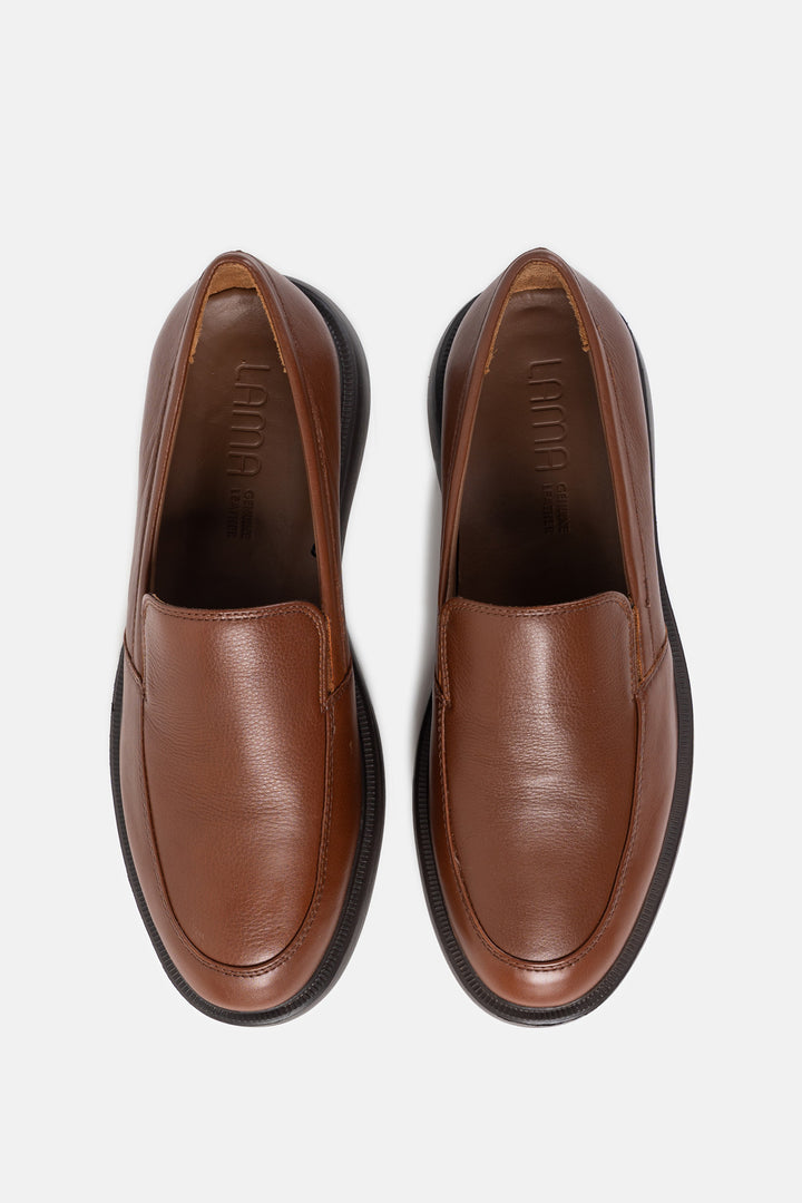 GRAINED LEATHER LOAFERS