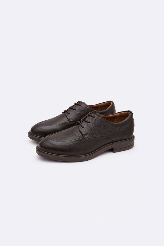 DARK BROWN FORMAL LEATHER LACE-UP