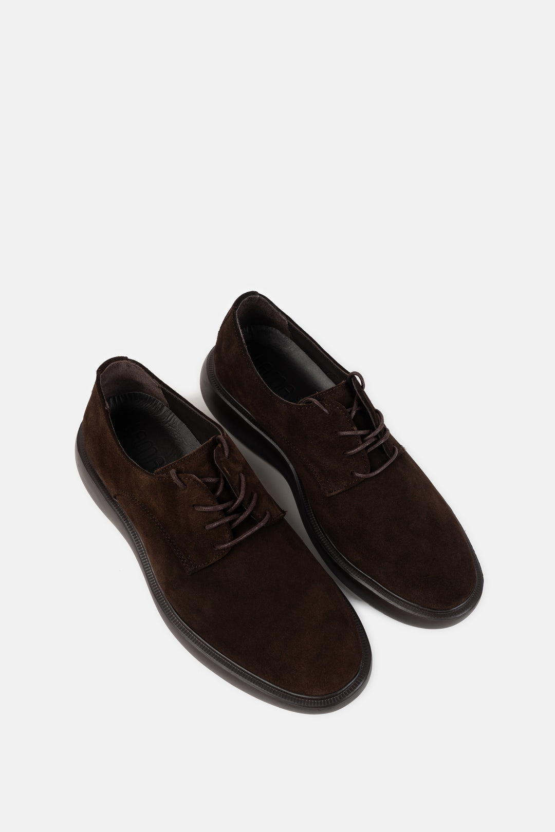 DARK BROWN SUEDE DERBY SHOES