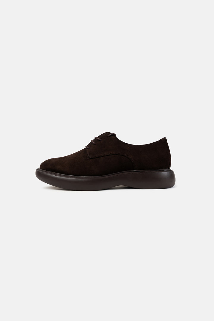 DARK BROWN SUEDE DERBY SHOES
