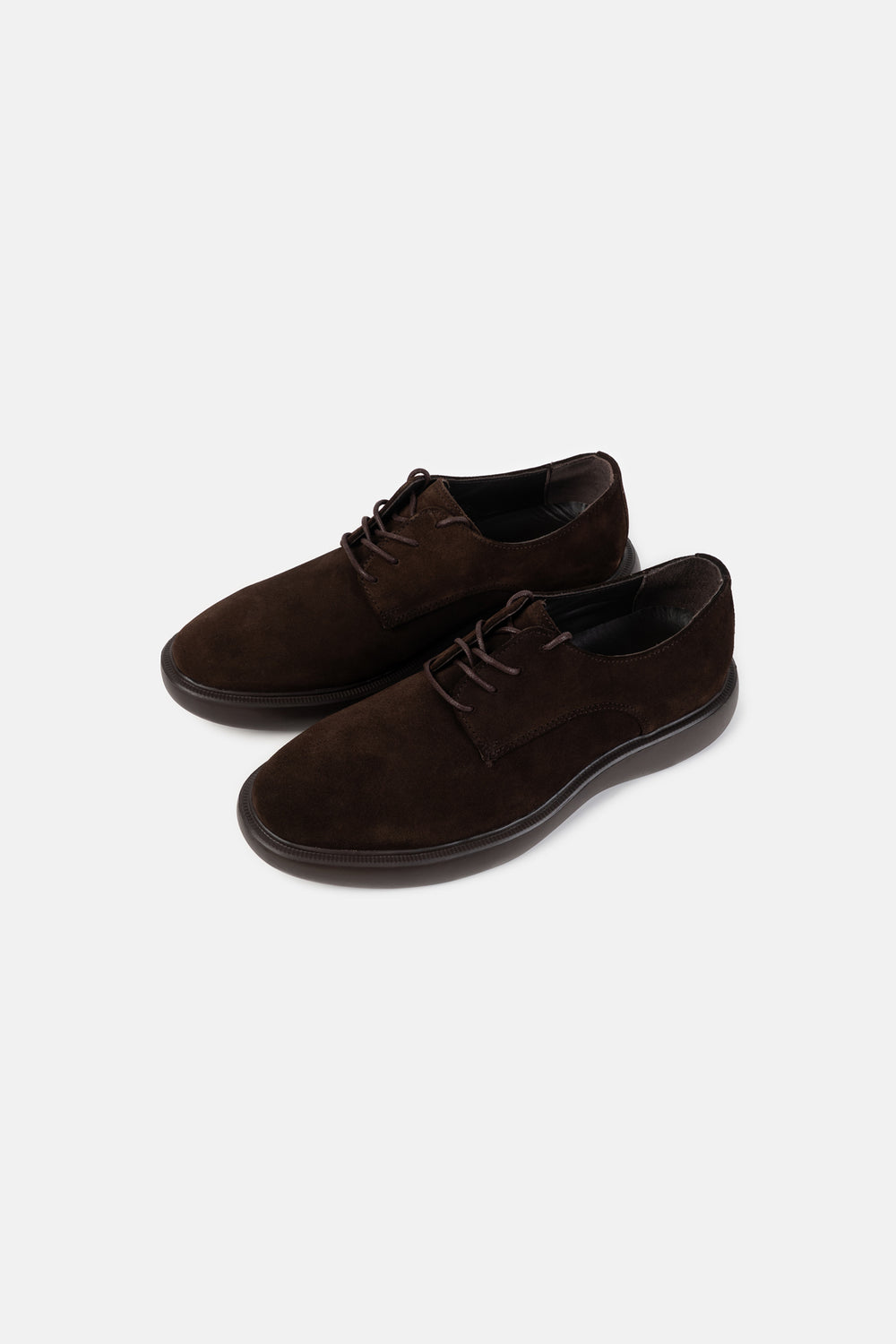 DARK BROWN SUEDE DERBY SHOES