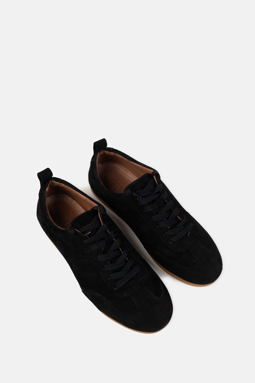 BLACK LOW-TOP SUEDE SNEAKERS