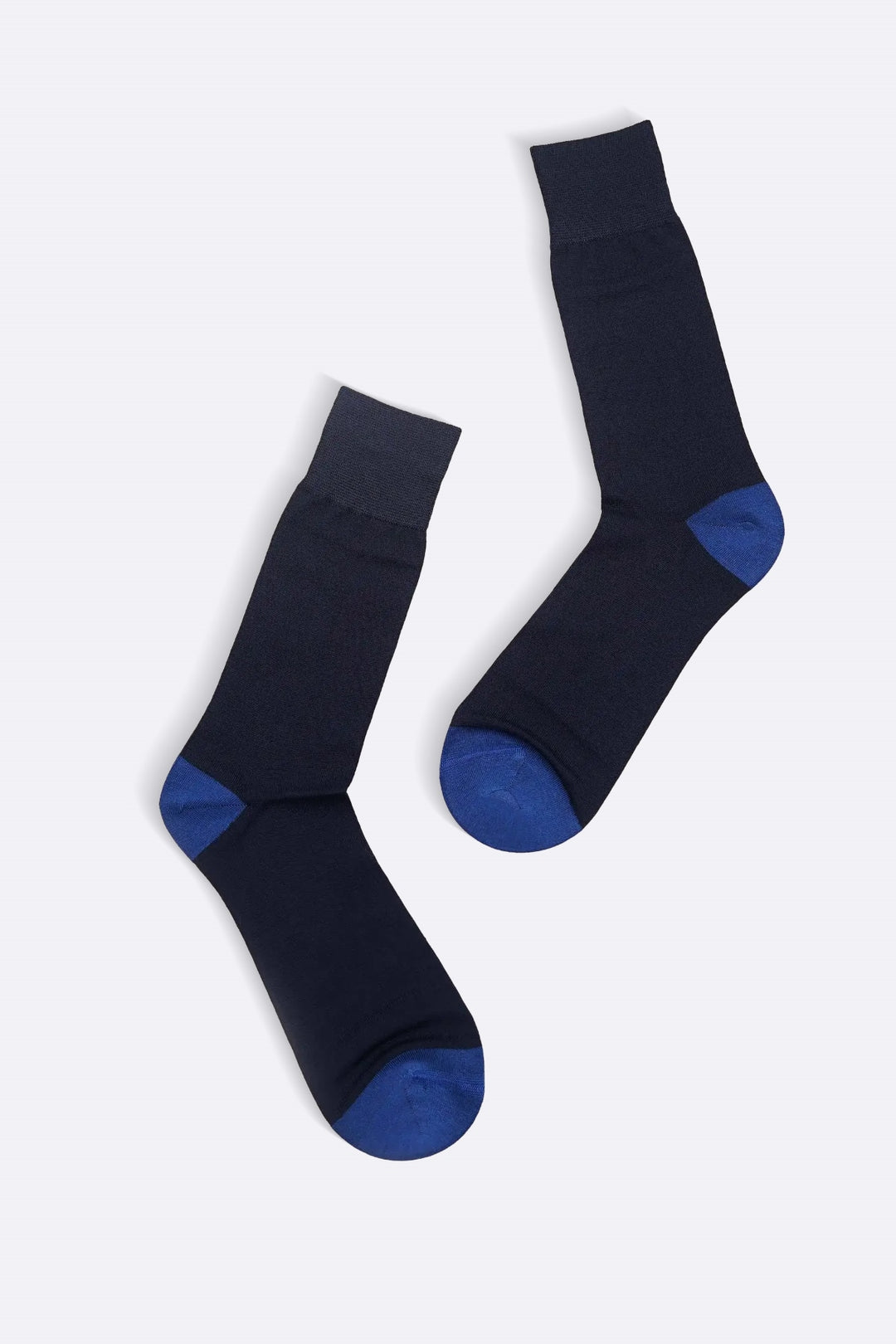 NAVY MERCERIZED HIGH SOCKS