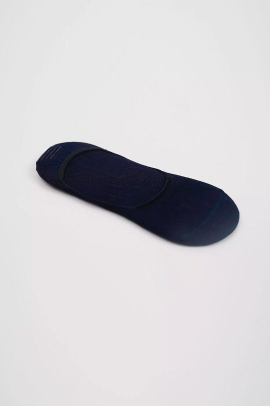 NAVY NO SHOW MERCERIZED SOCKS