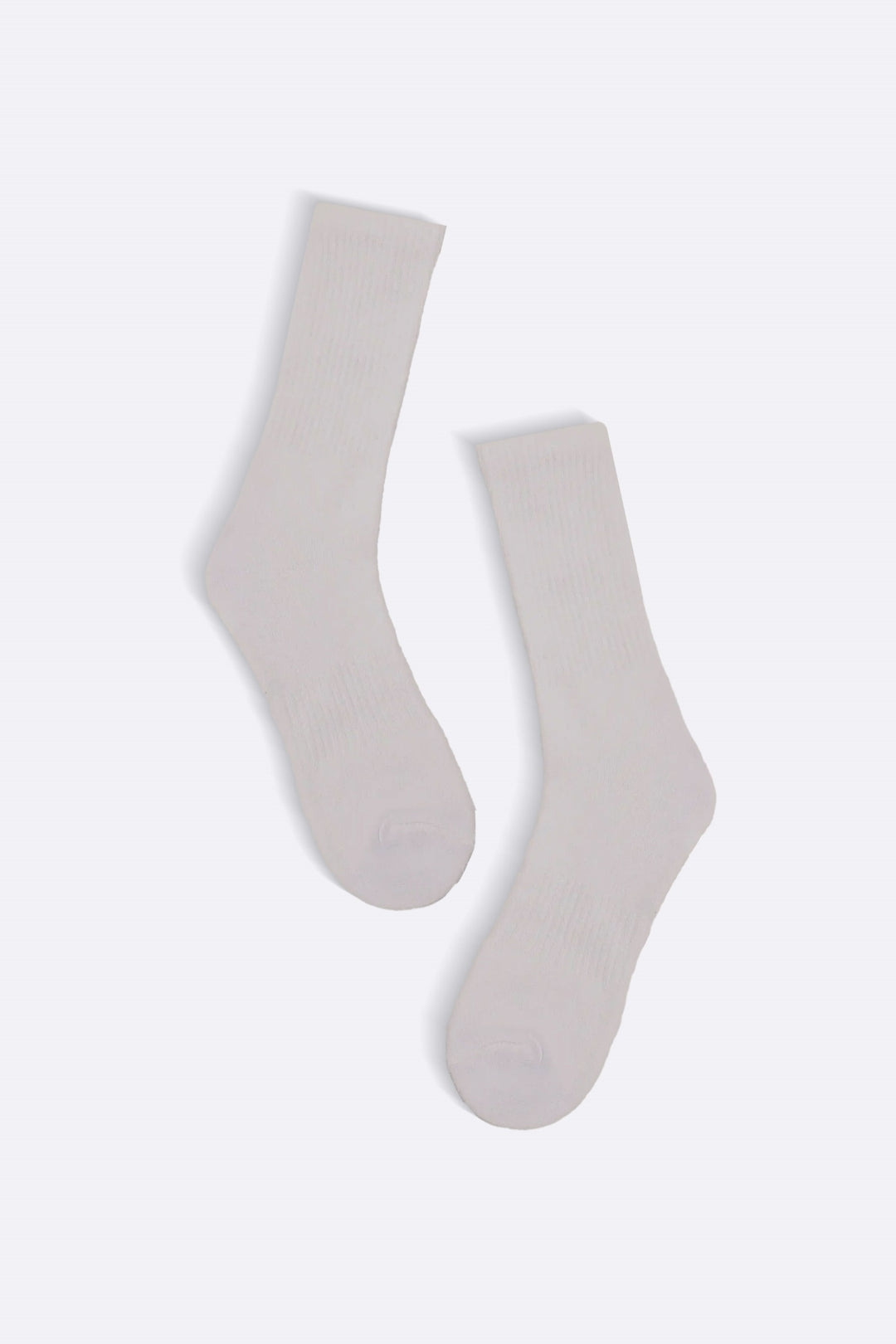 WHITE MERCERIZED HIGH SOCKS