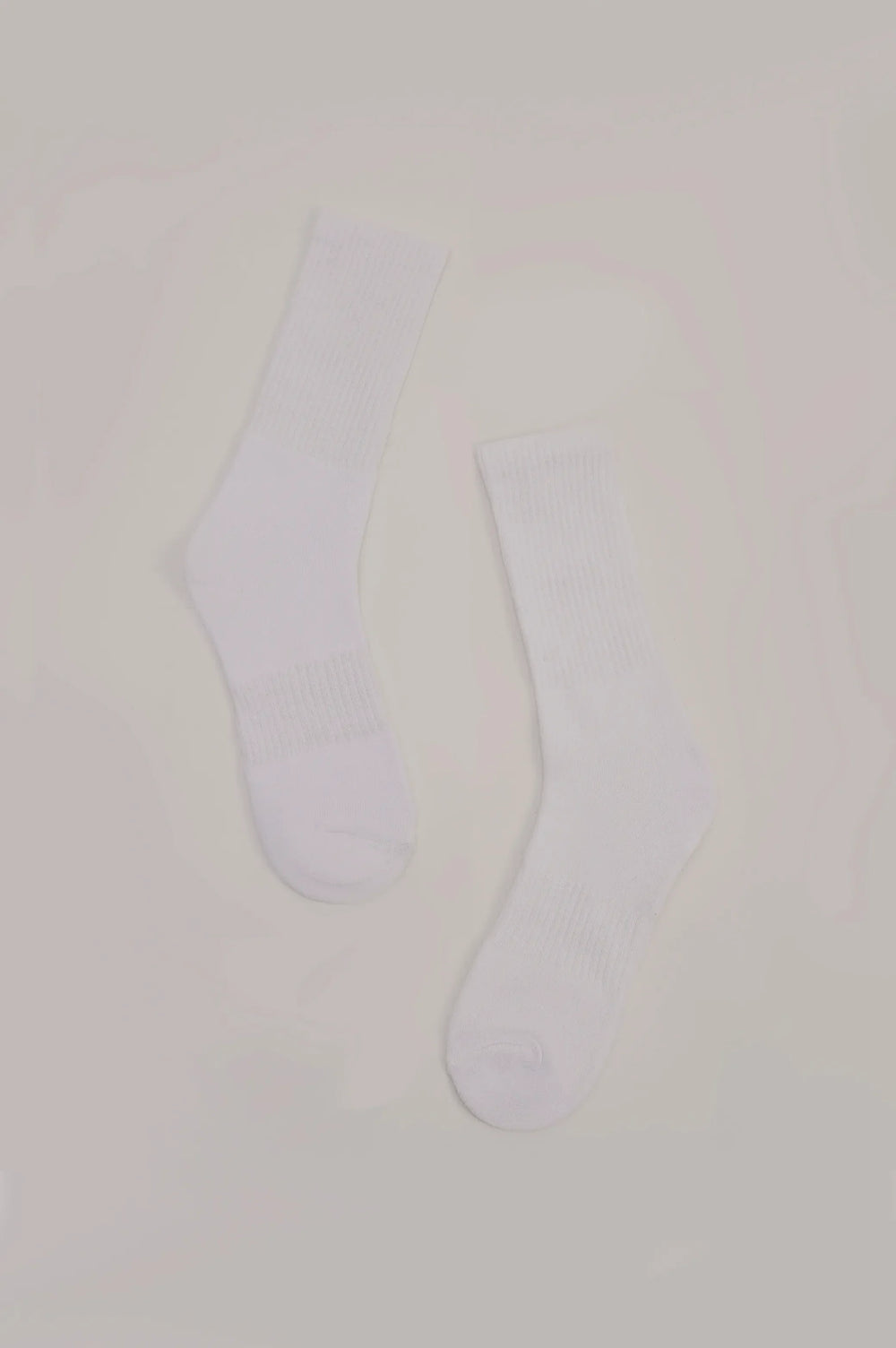 WHITE MERCERIZED HIGH SOCKS