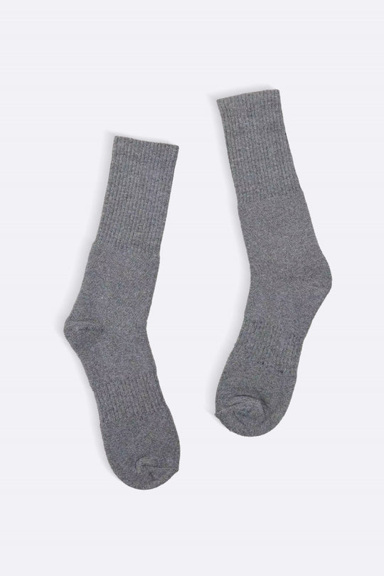 GREY MERCERIZED HIGH SOCKS