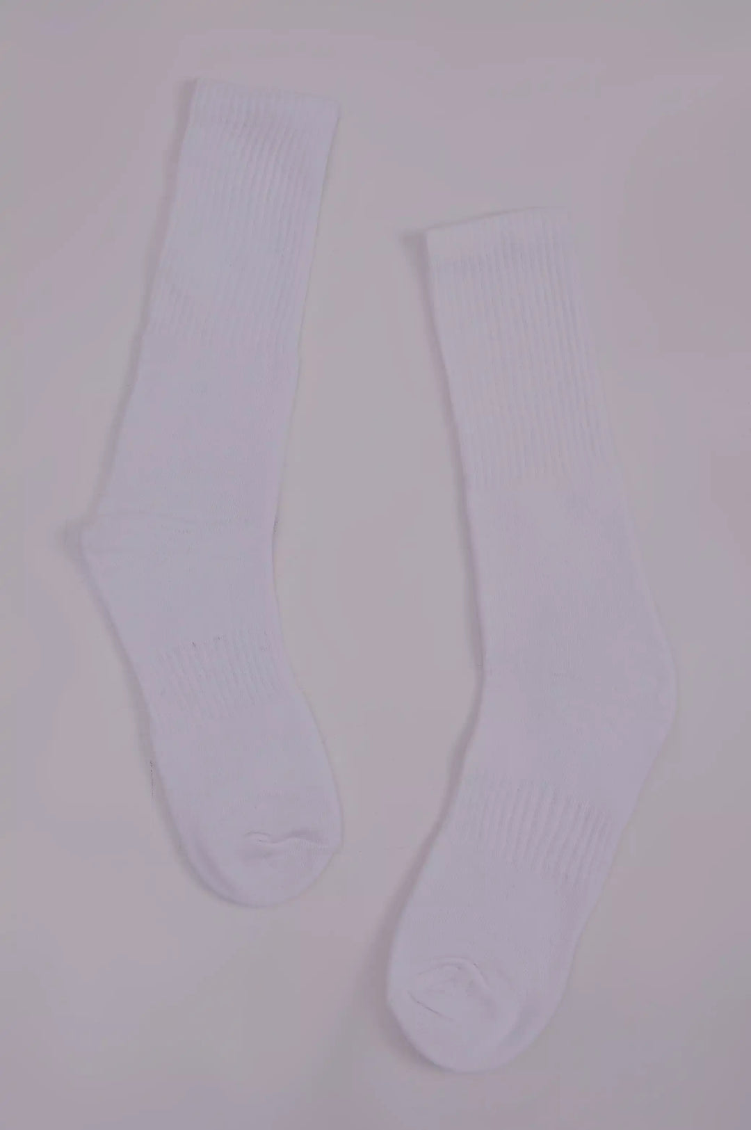 WHITE MERCERIZED HIGH SOCKS